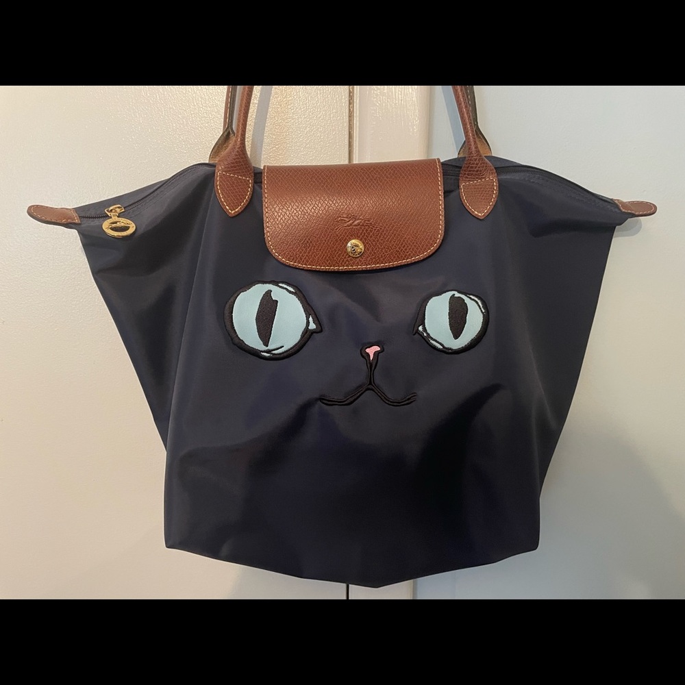 Navy Longchamp Miaou bag